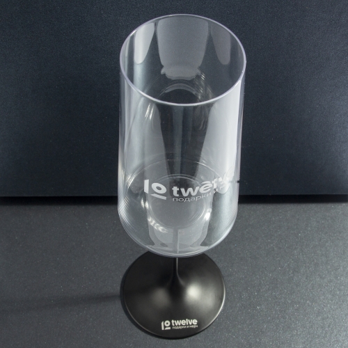 Хрустальный бокал для игристого вина на магните Trebonn SplitGlass, 2 шт, 320 мл
