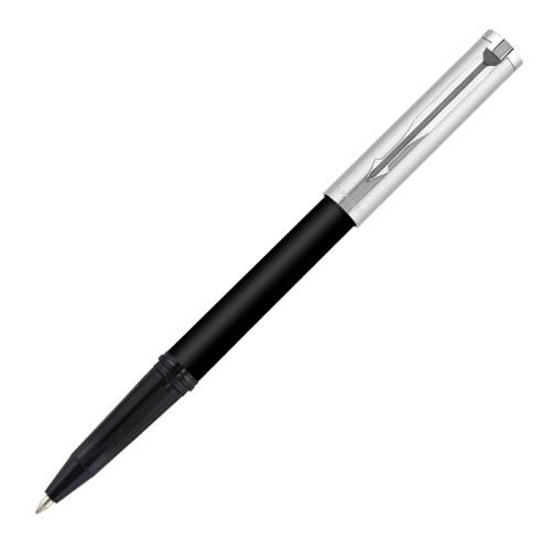 Parker Beta Premium Silver, шариковая ручка, стержень Systemark М синий, подар.кор.