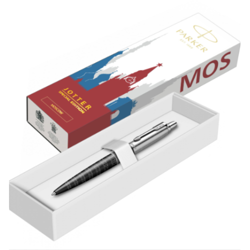 Parker Jotter Moscow Black CT, шариковая ручка, M, подарочная упаковка