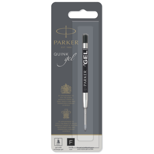 Parker Стержень для гелевой ручки, F черный (в блистере)