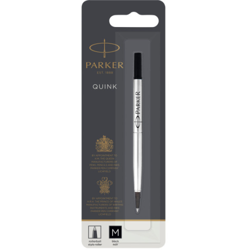 Parker Стержень для ручки-роллера, M, черный (в блистере)