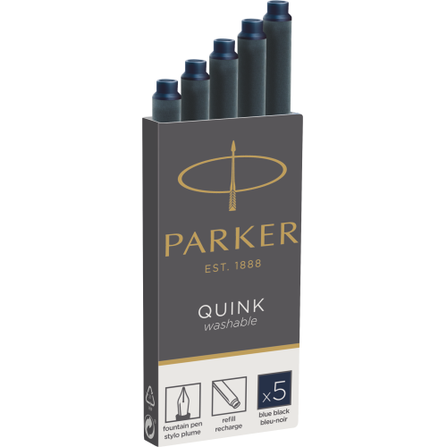 Parker Чернила (картридж) "Cartridge Quink" темно-синие, 5шт., блистер