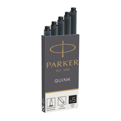 Parker Чернила (картридж), черный, 5 шт в упаковке