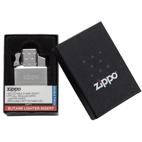 Газовый вставной блок для широкой зажигалки Zippo, двойное пламя, нержавеющая сталь