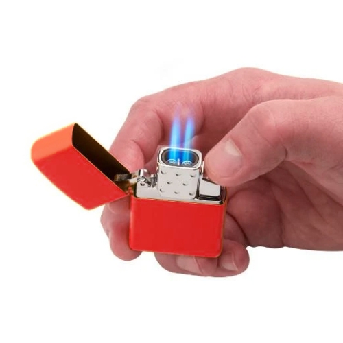 Газовый вставной блок для широкой зажигалки Zippo, двойное пламя, нержавеющая сталь