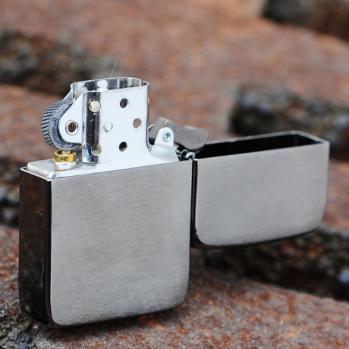 Зажигалка Zippo (1941Replica) с покрытием Black Ice, латунь/сталь, чёрная, глянцевая, 36x12