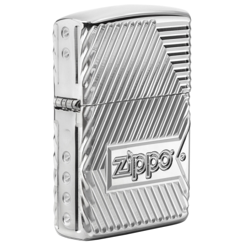 Зажигалка Zippo Armor с покрытием High Polish Chrome, латунь/сталь, серебристая, 36x12x56 мм