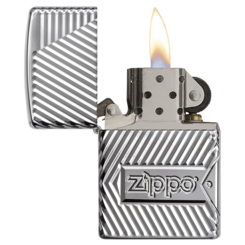 Зажигалка Zippo Armor с покрытием High Polish Chrome, латунь/сталь, серебристая, 36x12x56 мм