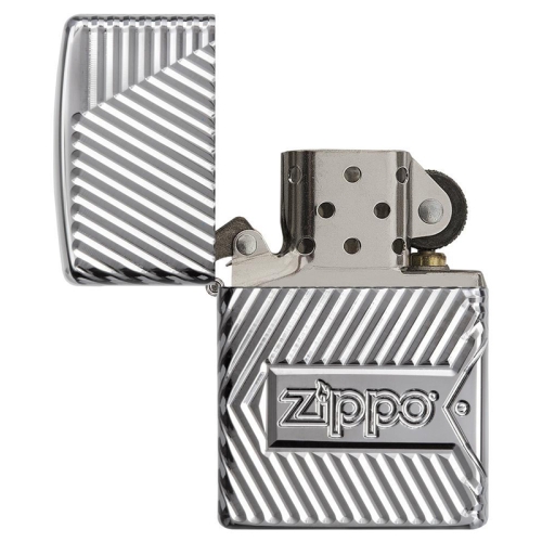 Зажигалка Zippo Armor с покрытием High Polish Chrome, латунь/сталь, серебристая, 36x12x56 мм