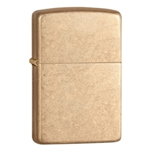 Зажигалка Zippo Armor, с покрытием Tumbled Brass, латунь/сталь, золотистая, матовая, 36x12x56 мм
