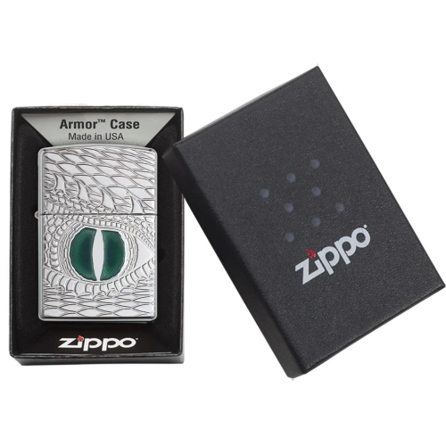 Зажигалка Zippo Armor™ с покрытием High Polish Chrome, латунь/сталь, серебристая, 36x12x56 мм