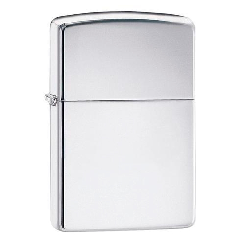 Зажигалка Zippo c покрытием High Polish Chrome, латунь/сталь, серебристая, глянцевая, 36х12x56