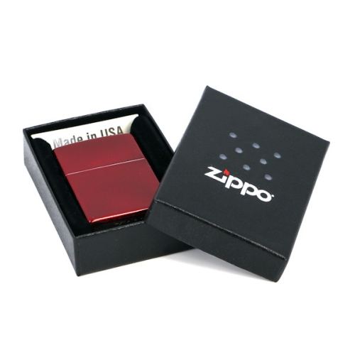 Зажигалка Zippo Candy Apple Red, латунь/сталь, красная, глянцевая