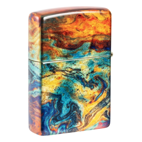 Зажигалка Zippo Classic с покрытием 540 Tumbled Brass, латунь/сталь, разноцветная, 38x13x57 мм