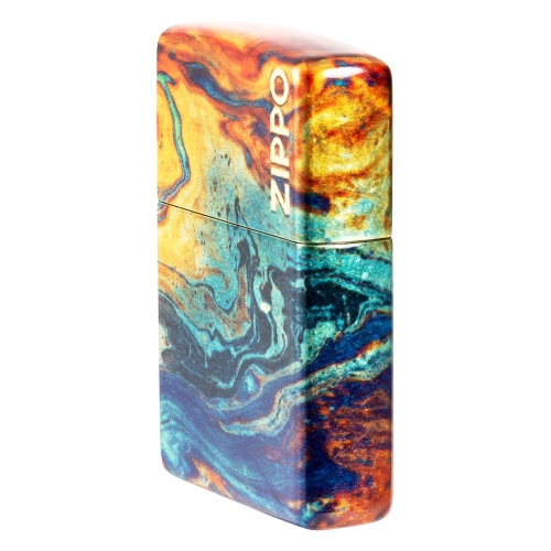 Зажигалка Zippo Classic с покрытием 540 Tumbled Brass, латунь/сталь, разноцветная, 38x13x57 мм