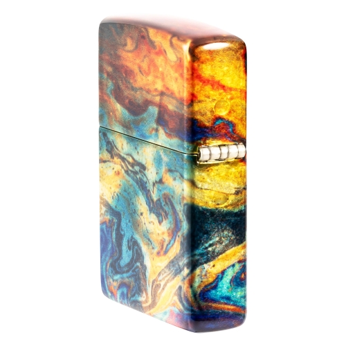Зажигалка Zippo Classic с покрытием 540 Tumbled Brass, латунь/сталь, разноцветная, 38x13x57 мм