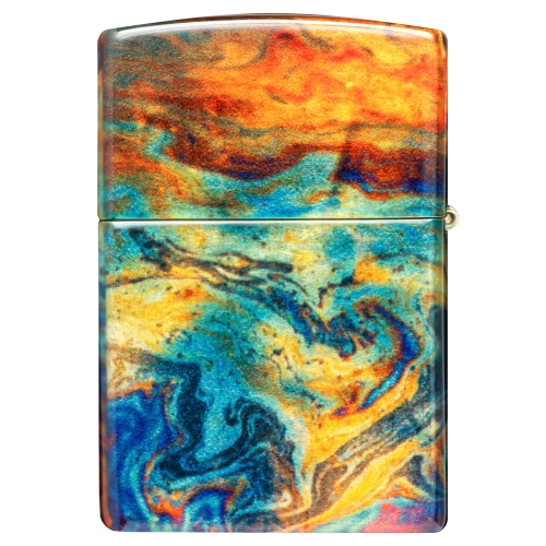 Зажигалка Zippo Classic с покрытием 540 Tumbled Brass, латунь/сталь, разноцветная, 38x13x57 мм