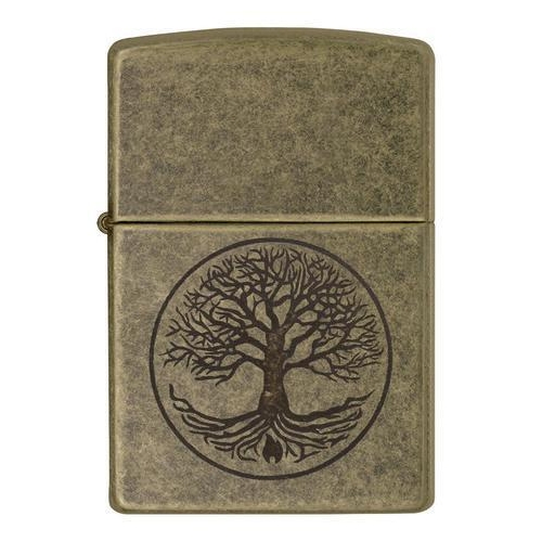 Зажигалка Zippo Classic с покрытием Antique Brass™, латунь/сталь, медная, золотистая, матовая, 36х12