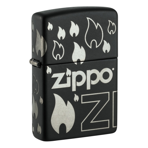 Зажигалка Zippo Classic с покрытием Black Matte, латунь/сталь, черная, матовая, 38x13x57 мм