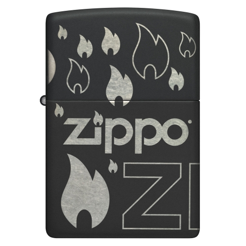 Зажигалка Zippo Classic с покрытием Black Matte, латунь/сталь, черная, матовая, 38x13x57 мм