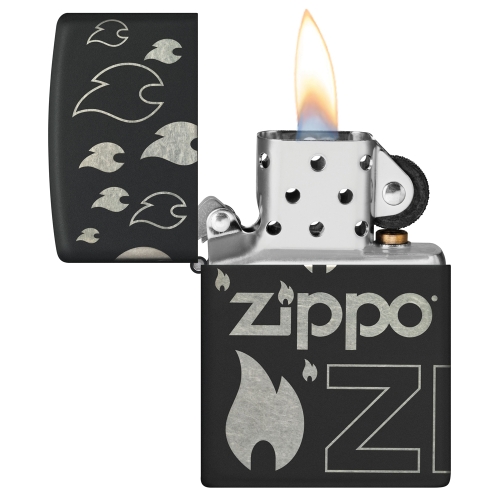 Зажигалка Zippo Classic с покрытием Black Matte, латунь/сталь, черная, матовая, 38x13x57 мм