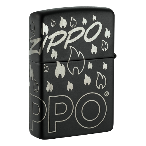 Зажигалка Zippo Classic с покрытием Black Matte, латунь/сталь, черная, матовая, 38x13x57 мм