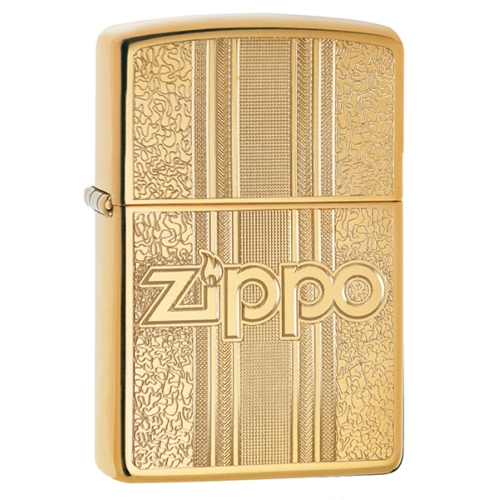 Зажигалка Zippo Classic с покрытием High Polish Brass, латунь/сталь, золотистая, 36x12x56 мм