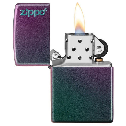 Зажигалка Zippo Classic с покрытием Iridescent, латунь/сталь, фиолетовая, матовая