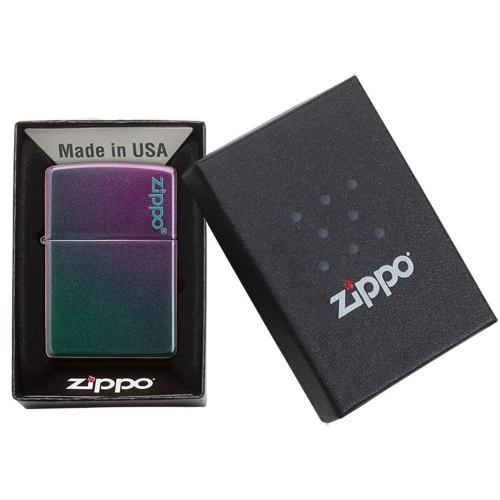 Зажигалка Zippo Classic с покрытием Iridescent, латунь/сталь, фиолетовая, матовая