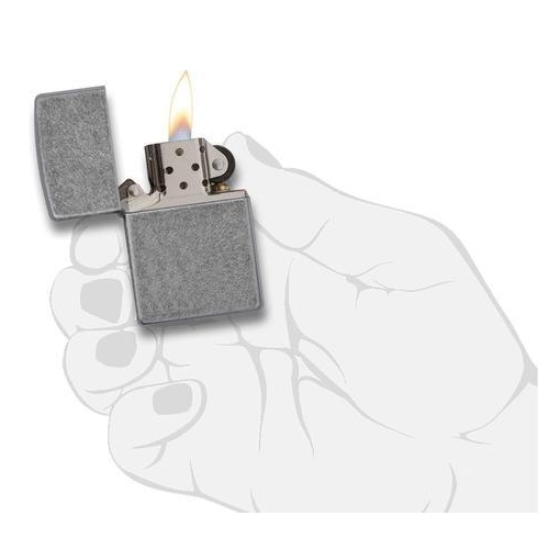 Зажигалка Zippo Classic с покрытием Plate, латунь/сталь, серебристая, матовая, 36х12x56 мм