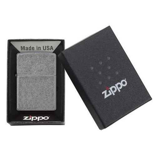 Зажигалка Zippo Classic с покрытием Plate, латунь/сталь, серебристая, матовая, 36х12x56 мм