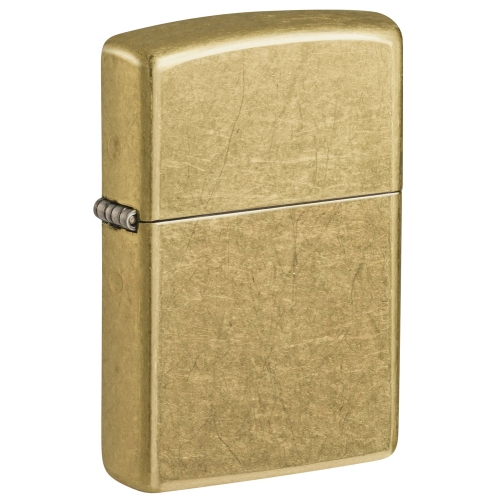 Зажигалка Zippo Classic с покрытием Street Brass, латунь/сталь, золотистая, 38x13x57 мм