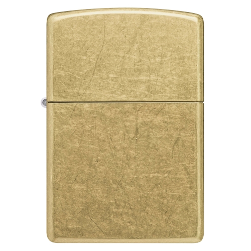 Зажигалка Zippo Classic с покрытием Street Brass, латунь/сталь, золотистая, 38x13x57 мм