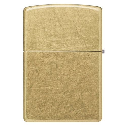 Зажигалка Zippo Classic с покрытием Street Brass, латунь/сталь, золотистая, 38x13x57 мм