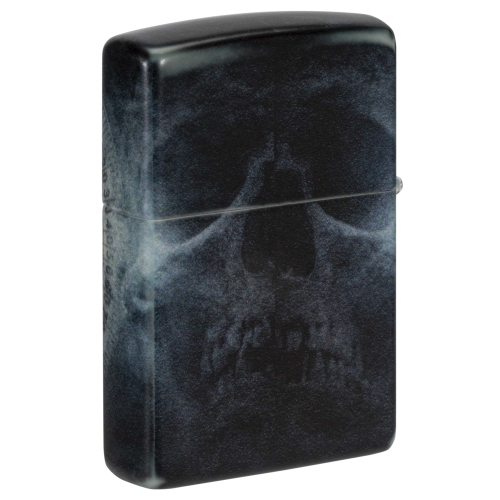 Зажигалка Zippo Compass Ghost с покрытием Glow In The Dark Green, латунь/сталь, черная, 38x13x57 мм