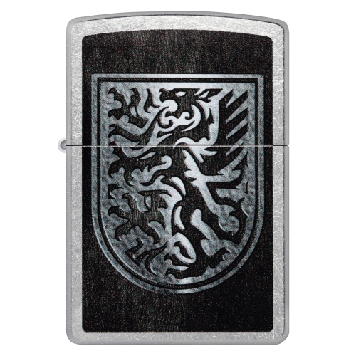 Зажигалка Zippo Dragon Design с покрытием Street Chrome, латунь/сталь, серебристая, 38x13x57 мм