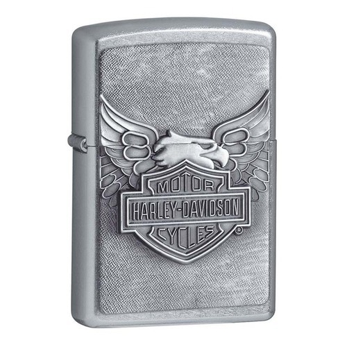 Зажигалка Zippo Harley-Davidson, латунь/сталь с покрытием Street Chrome, серебристая, 36x12x56 мм