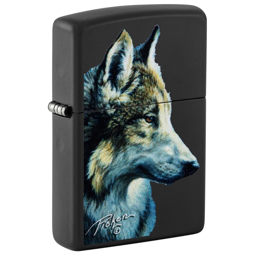 Зажигалка Zippo Linda Picken с покрытием Black Matte, латунь/сталь, черная, 38x13x57 мм