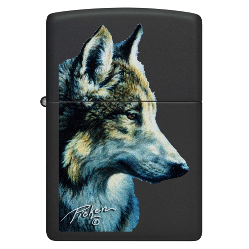 Зажигалка Zippo Linda Picken с покрытием Black Matte, латунь/сталь, черная, 38x13x57 мм