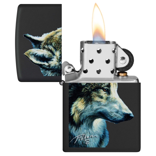 Зажигалка Zippo Linda Picken с покрытием Black Matte, латунь/сталь, черная, 38x13x57 мм