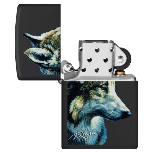 Зажигалка Zippo Linda Picken с покрытием Black Matte, латунь/сталь, черная, 38x13x57 мм