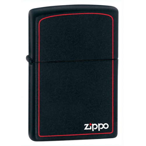 Зажигалка Zippo № 218ZB с покрытием Black Matte, латунь/сталь, чёрная с фирменным логотипом