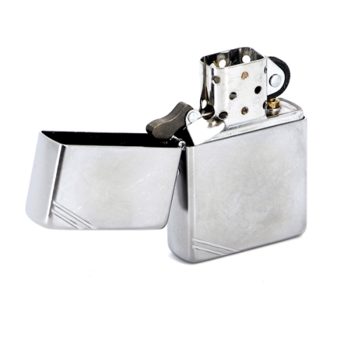 Зажигалка Zippo Replica с покрытием Street Chrome, латунь/сталь, серебристая, матовая, 36x12x56 мм