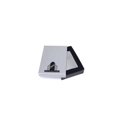 Зажигалка Zippo Replica с покрытием Street Chrome, латунь/сталь, серебристая, матовая, 36x12x56 мм