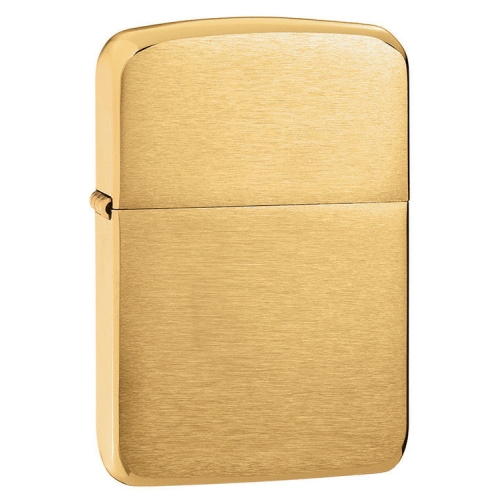 Зажигалка Zippo Replica, с покрытием Brushed Brass, латунь/сталь, золотистая, матовая, 36x12x5