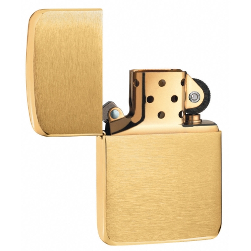 Зажигалка Zippo Replica, с покрытием Brushed Brass, латунь/сталь, золотистая, матовая, 36x12x5