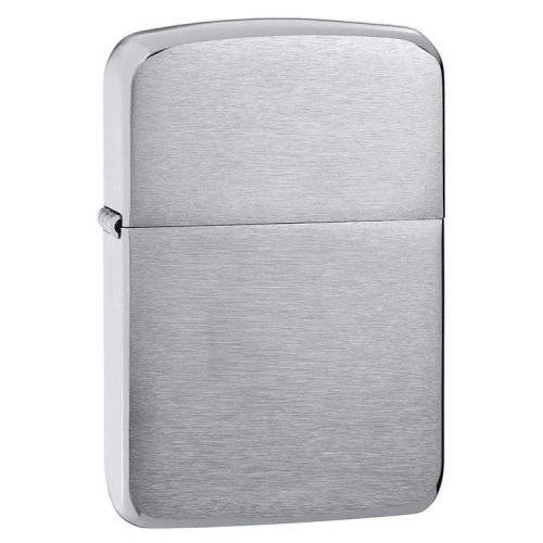 Зажигалка Zippo Replica, с покрытием Brushed Chrome, латунь/сталь, серебристая, матовая, 36x12x