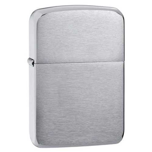 Зажигалка Zippo Replica, с покрытием Brushed Chrome, латунь/сталь, серебристая, матовая, 36x12x