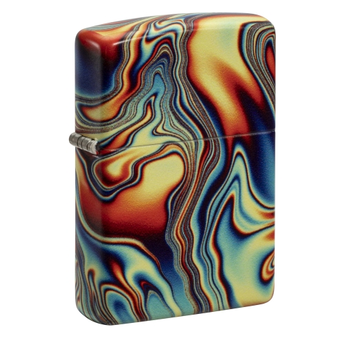 Зажигалка Zippo Swirl с покрытием Glow In The Dark Green, латунь/сталь, разноцветная, 38x13x57 мм