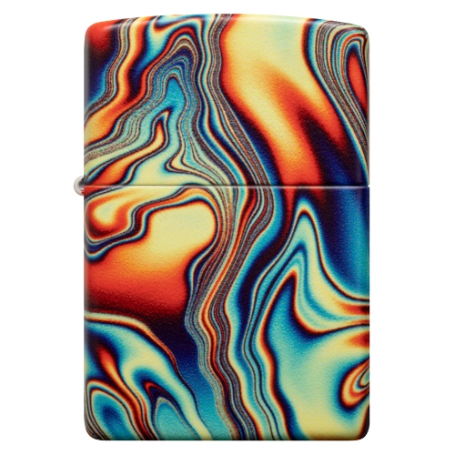 Зажигалка Zippo Swirl с покрытием Glow In The Dark Green, латунь/сталь, разноцветная, 38x13x57 мм